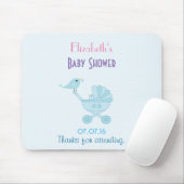 ベビーとママのブルーバードベビーシャワー マウスパッド (マウス)