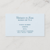 ベビーとママのブルーバード コーリングカード (裏面)