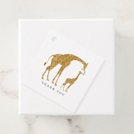 ベビーとママキリンの食べ物を与えタイムベビーシャワー フェイバータグ (インサイチュ)