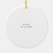 ベビーとママ写真1stクリスマスセラミックオーナメント セラミックオーナメント (裏面)