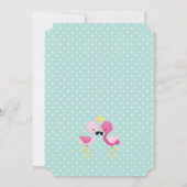 ベビーとモマフラミンゴベビーシャワー招待状 招待状 (裏面)