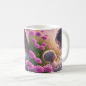 ベビーと女性の感情的つながり コーヒーマグカップ (正面右)