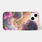 ベビーと女性の感情的つながり iPhoneケース (裏面横)