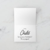 ベビーと妊娠告知カードを祖母に 招待状 (内部)