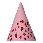 ベビーと子供、かわいいレディバグパーソナライズされた、 パーティーハット (右)