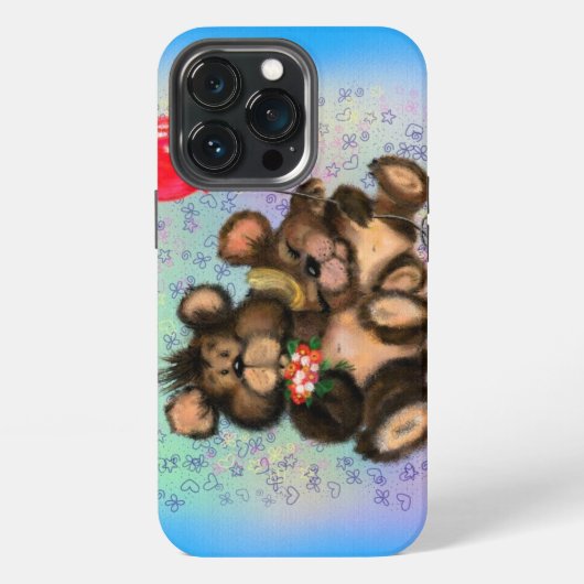 ベビーと母がiPhoneケースを負担 iPhoneケース (裏面)