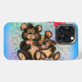 ベビーと母がiPhoneケースを負担 iPhoneケース (裏面横)
