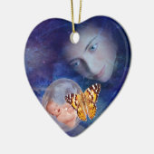 ベビーと母 セラミックオーナメント (左)