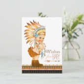 ベビーと無料の赤ちゃんシャワーのご希望 招待状 (スタンド正面)