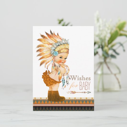 ベビーと無料の赤ちゃんシャワーのご希望 招待状 (スタンド正面)