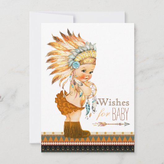 ベビーと無料の赤ちゃんシャワーのご希望 招待状 (正面)