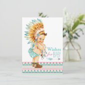 ベビーと無料の赤ちゃんシャワーのご希望 招待状 (スタンド正面)