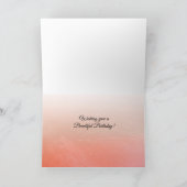 ベビーと現在の写真コーラル誕生日カード カード (内部)