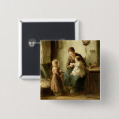 ベビーと遊びます、19世紀 缶バッジ (正面&裏面)