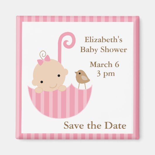 ベビーと鳥の傘 マグネット (正面)