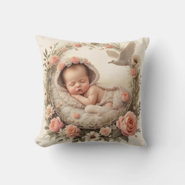 ベビーと鳥 クッション