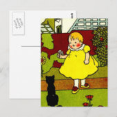 ベビーと黒猫 ポストカード (正面/裏面)