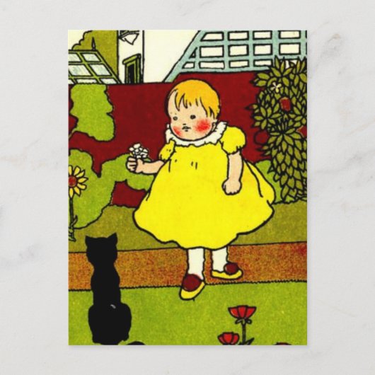 ベビーと黒猫 ポストカード (正面)