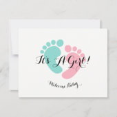 ベビーとCOピンクのベビーが赤ちゃんのシャワーパーティーを明らかにする 招待状 (正面)