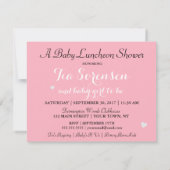 ベビーとCOピンクのベビーが赤ちゃんのシャワーパーティーを明らかにする 招待状 (裏面)