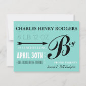 ベビーとCOボーイバースデーカード 招待状 (裏面)