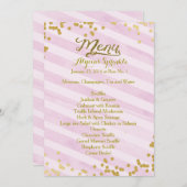 ベビーに一致させるメニューは招待状を振りかけます メニュー (正面/裏面)