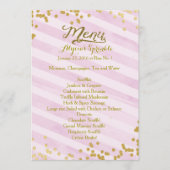 ベビーに一致させるメニューは招待状を振りかけます メニュー (正面)