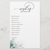 ベビーに恵まれた緑の赤ちゃんシャワーの願い (正面)