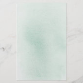 ベビーに恵まれた緑の赤ちゃんシャワーの願い (裏面)