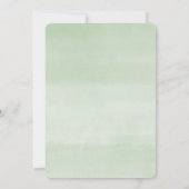 ベビーに緑男女兼用の赤ちゃんシャワー 招待状 (裏面)