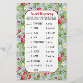 ベビーに蜂いちご動物シャワーゲームガール チラシ