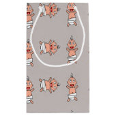 ベビーのおむつが灰色 スモールペーパーバッグ (裏面)