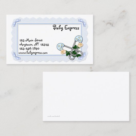 ベビーのおむつは名刺をピンで止めます 名刺 (正面/裏面)