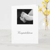 ベビーのおめでとう カード (黄色い花)