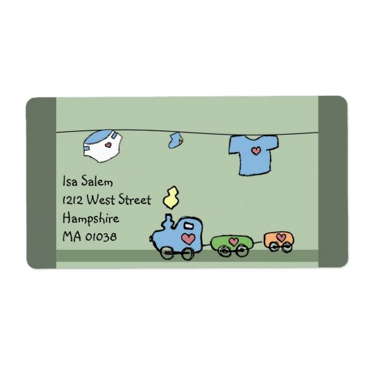 ベビーのおもちゃ – 男の子と女の子のためのベビーシャワーラベル ラベル (正面)