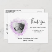 *~*ベビーのお知らせ+ありがとうございますハートはがき ポストカード (正面/裏面)