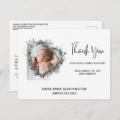 *~*ベビーのお知らせ+ありがとうございますハートはがき ポストカード (正面/裏面)