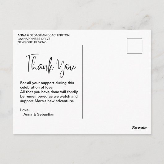 *~*ベビーのお知らせ+ありがとうございますハートはがき ポストカード (裏面)