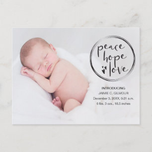 ベビーのお知らせ、初めてのクリスマス、写真 ポストカード