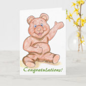 ベビーのお祝い! またはお祝い! カード (黄色い花)