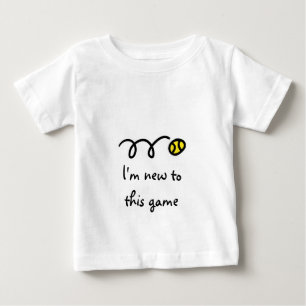 ベビーのかわいいことわざ – テニスのユーモア ベビーTシャツ