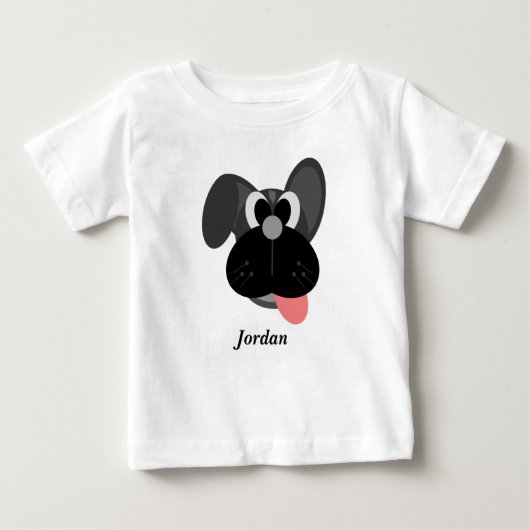 ベビーのかわいい犬 ベビーTシャツ (正面)
