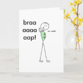 ベビーのげっぷ カード (黄色い花)