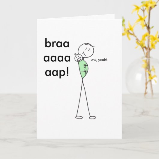 ベビーのげっぷ カード (黄色い花)