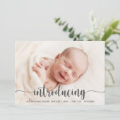 ベビーのご紹介 – Birth Announcement Photo Card 案内状 (スタンド正面)