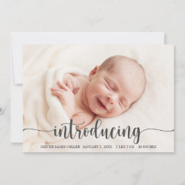 ベビーのご紹介 – Birth Announcement Photo Card 案内状