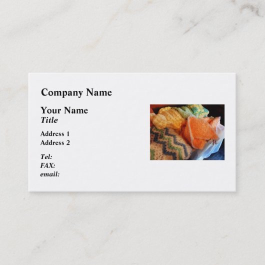 ベビーのために編むこと 名刺 (正面)