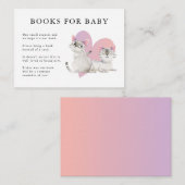 ベビーのためのかわいい子ネコの双生児のベビーシャワーの本 エンクロージャーカード (正面/裏面)