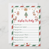 ベビーのためのクリスマスの願い 赤ちゃんのシャワーパーティーカード 招待状 (正面)