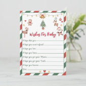 ベビーのためのクリスマスの願い 赤ちゃんのシャワーパーティーカード 招待状 (スタンド正面)